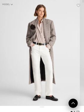 Madewell x Alexa Chung slim boyfriend white jeans